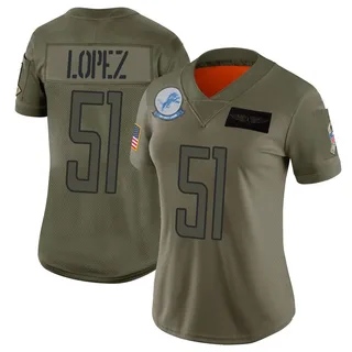 Roy Lopez Detroit Lions Women's Limited 2019 Salute to Service Nike Jersey - Camo