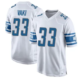 Sione Vaki Detroit Lions Men's Game Nike Jersey - White