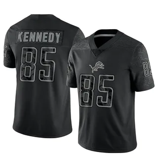 Tom Kennedy Detroit Lions Men's Limited Reflective Jersey - Black