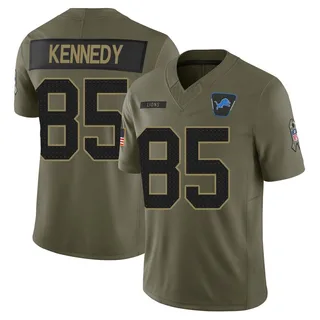 Tom Kennedy Detroit Lions Youth Limited 2025 Salute to Service Nike Jersey - Olive