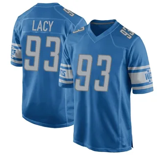 Tyler Lacy Detroit Lions Men's Game Team Color Nike Jersey - Blue