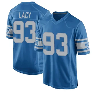 Tyler Lacy Detroit Lions Men's Game Throwback Vapor Untouchable Nike Jersey - Blue