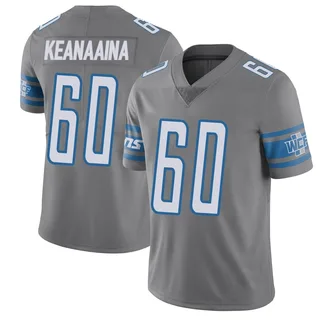 Youth Aidan Keanaaina Detroit Lions Youth Limited Color Rush Steel Vapor Untouchable Nike Jersey